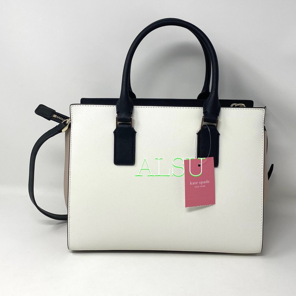 Kate ♠️Spade Medium Satchel Cameron Le White Beige - Picture 5 of 11
